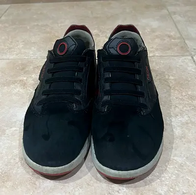 Geox Black casual kids sneakers, size approx. EU 38 (used once)