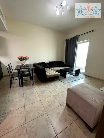 SPACIOUS 1 BEDROOM FURNISHED BIG HALL LAYOUT HIGHER FLOOR JVC VIEW