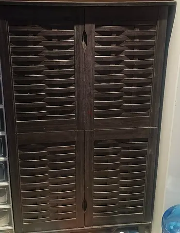 wooden 4 door shoe rack