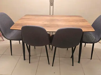 Wooden Dining Table with 4 Chairs