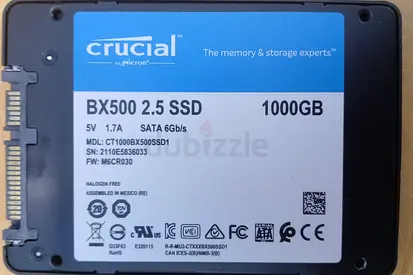 Crucial BX500 1TB 2.5" SATA SSD - Good Working Condition