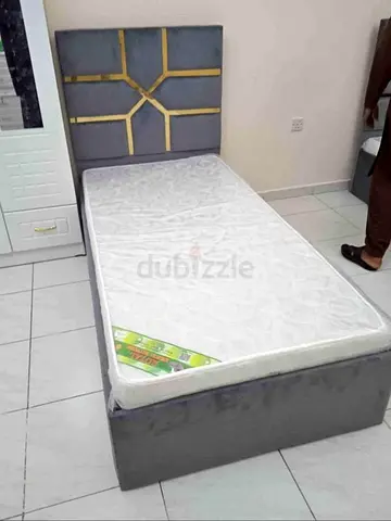 New Single Bed with Headboard and Mattress