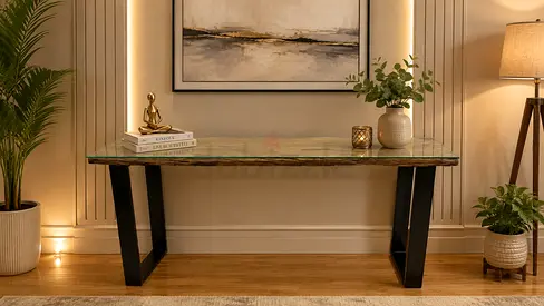 Marina Home Railway Wood Console Table
