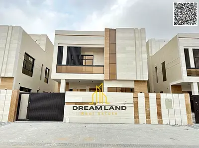 Direct from the owner, including all ownership fees: a villa in one of Ajman's most luxurious villas, built and finished to a super deluxe standard, w