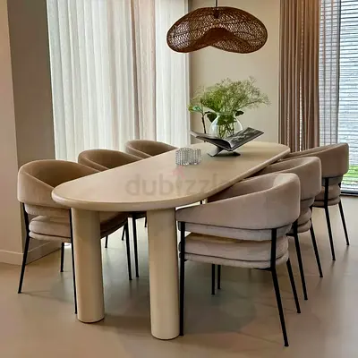 Modern dining set| Customizable dining table with chairs-warranty