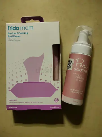 Frida Mom Cooling Pad Liners and Peri Soothe Foam Postpartum Care