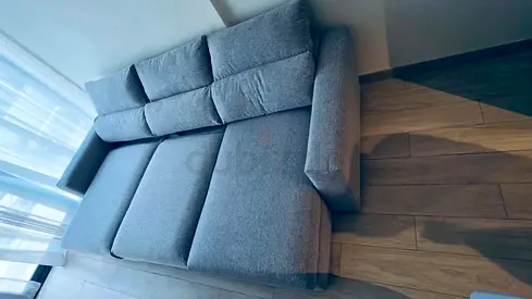 Almost Brand new condition ikea esklstuna lshape sofa bed with storage dark grey