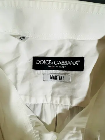 Dolce & Gabbana white cotton shirt - Made in Italy (Martini label)