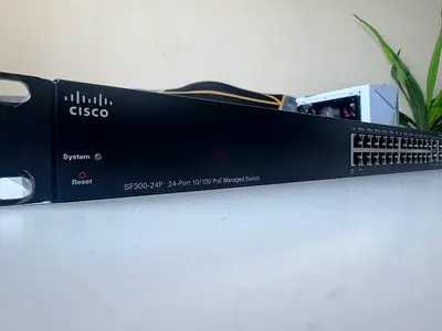 Cisco SF300-24P | 24-Port PoE Managed Network Switch | 24× 10/100 PoE + 4× Gigabit Uplinks | SRW224G