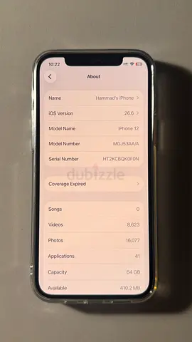 iPhone 12 (Blue) 64 GB, 86% Battery Health, Perfect Condition, Free Clear Case