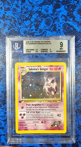 Sabrina's Gengar 1st edition BGS 9 MINT Holo Pokémon card (2000)