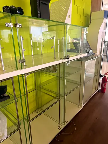 Glass display counters / showcase units in good condition