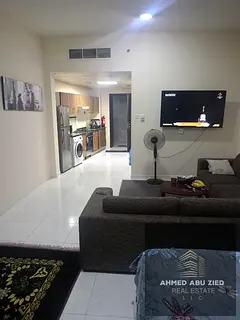 Furnished studio for monthly rent in Falcon Towers Ajman, all bills included, ready to move in, prim