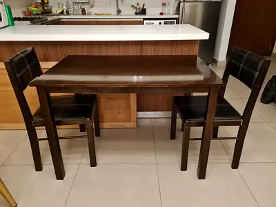 Dining table set with 2 chairs