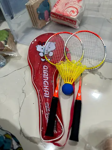 Two Badminton Rackets with Shuttlecock and Carry Case - New unused