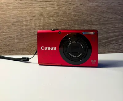 Canon PowerShot A3400 IS HD compact digital camera - red, 16MP