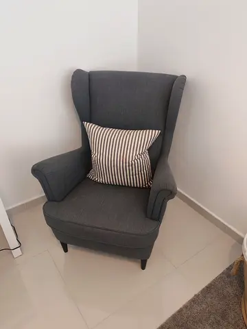 Grey IKEA Strandmon Wing Chair