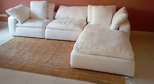 High quality white color marina home luscious sofa