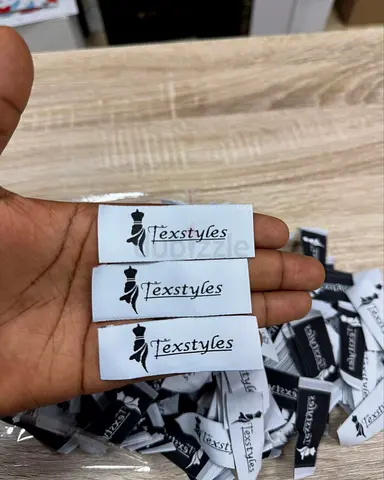 Set of Sew-on Clothing Brand Labels - Texstyles (White/Black)