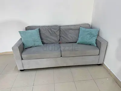 West Elm two seater sofa bed with mattress