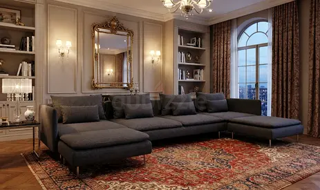 Contemporary L Shape Sofa
Upgrade your home with this comfortable corner sofa featuring a double