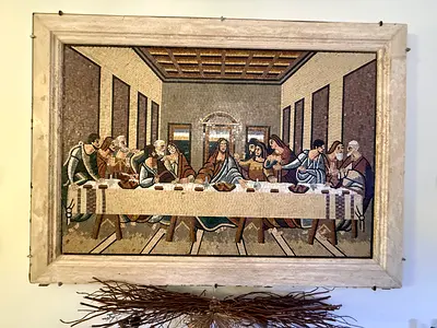 Last supper mosaic art