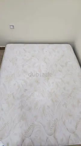 Double mattress (used) - clean white bamboo fabric