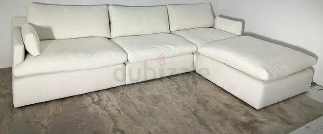 White color home centre cloud sofa