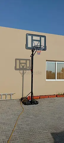 Portable Basketball Hoop with Stand & Wheels  Adjustable Height Outdoor Indoor Hoop with Heavy Duty