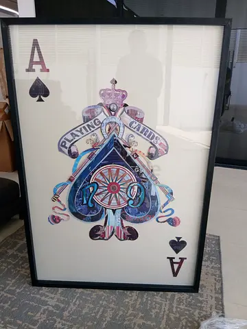 Framed Ace of Spades Playing Card Art Print
