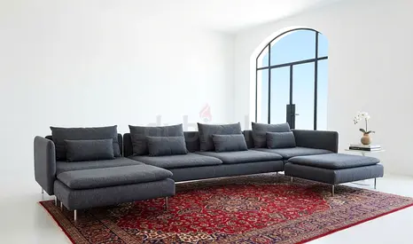 Spacious Family Corner Sofa
Large seating area with L shape on both sides, perfect for family roo
