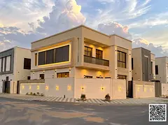 Luxury modern corner villa with 5 master bedrooms behind Al Hamidiya Park – registration fees incl