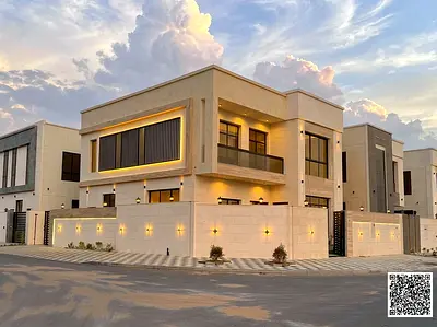 Luxury modern corner villa with 5 master bedrooms behind Al Hamidiya Park – registration fees included | Freehold ownership for all nationalities