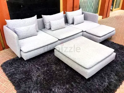 Same like new Condition Ikea ___ Sodhremn L Shape Sofa light gray