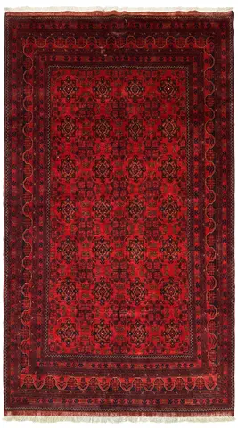 Traditional Middle Eastern Red Area Rug , handmade vintage carpet