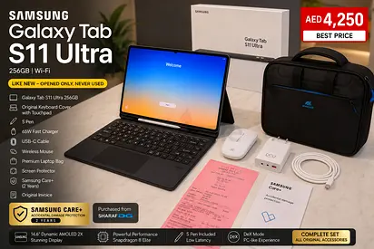 Samsung Galaxy Tab S11 Ultra 256GB + Keyboard + S Pen + Samsung Care+ + Accessories | Like New