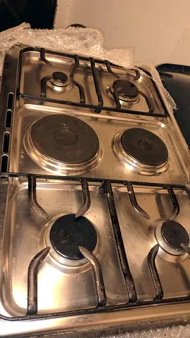 Used mixed gas-electric 6-burner hob (stainless steel) - good working condition