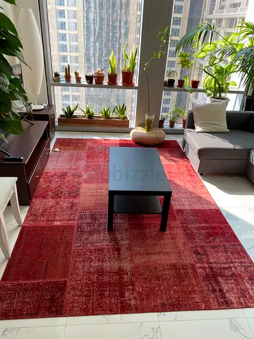 Large Red Modern Area Rug - Good Condition