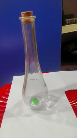 Clear decorative glass bottle-19cm height