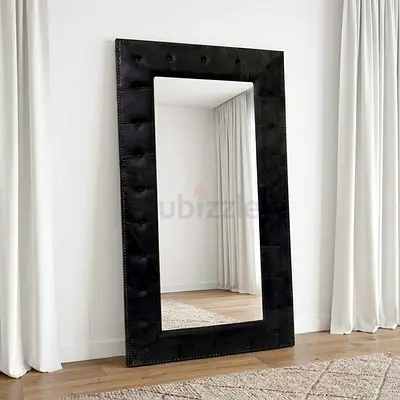 Timothy Oulton genuine leather mirror with stand