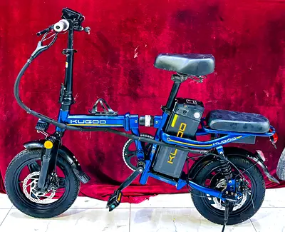 Kugoo Foldable Electric Bike with Dual Seats — Good Condition