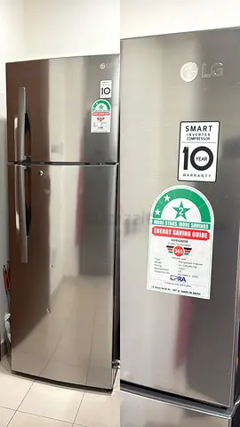LG Stainless Steel Double-Door Refrigerator - Good Condition