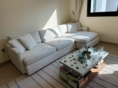 L-Shaped Crate&barrel lounge deep sofa