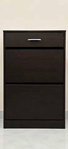 Dark Wood Shoe Cabinet / Storage Cupboard – Excellent Condition