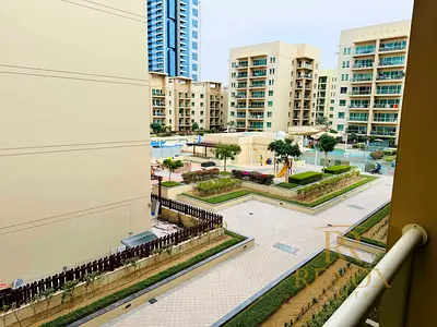 Spacious 1BR Apartment | Al Ghozlan 1 | Community View | Unfurnished