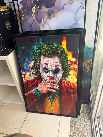 Framed Joker Pop Art Painting — Colorful Wall Art Urgent Sale