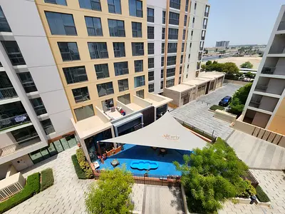 Fully Furnished 1-Bedroom Apartment | 2 Washrooms | East Village, Aljada | AED 50,000