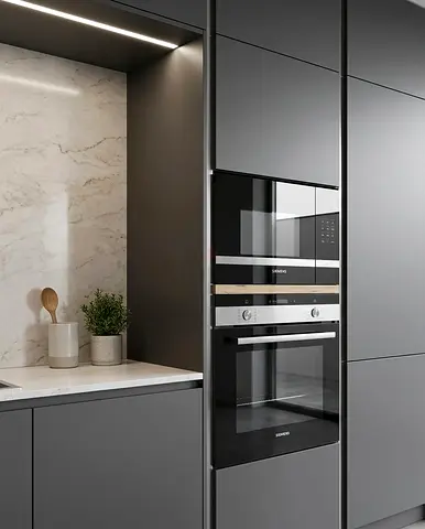 Siemens 60cm Built-In Electric Oven & Microwave Set – Premium Black Edition