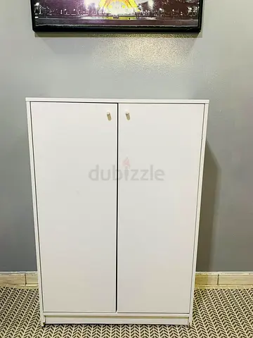 White 2-Door Storage Cabinet / Cupboard - Good Condition