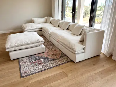 Marina home Feather filled Sofa Beige